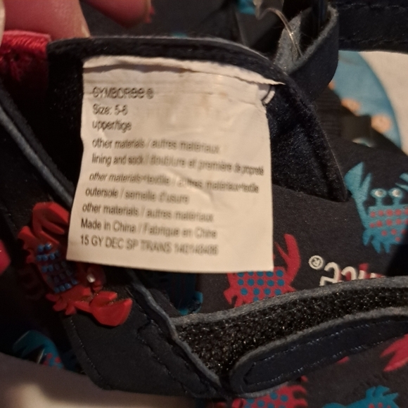 Gymboree size 5/6 toddler flip flops crabs, fish, octopus, New without swing tag - Picture 5 of 6